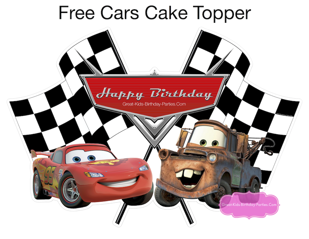 CARS 1 Edible Birthday Cake Topper