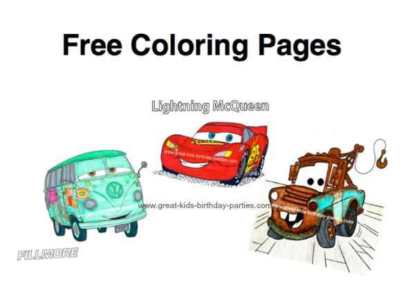 Free Disney Cars Coloring Pages