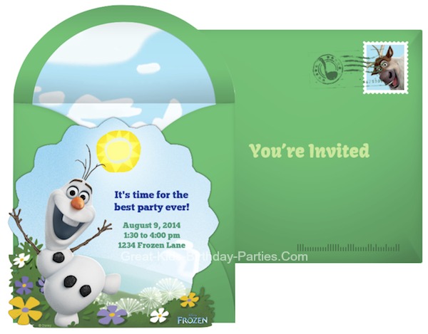 Free Online Frozen Invitations, send via email or social media.