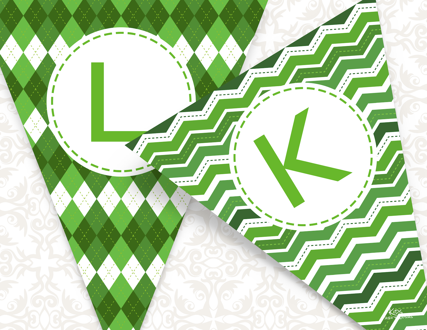 Free Printable St. Patrick's Day Banner from KidsPartyWorks.Com