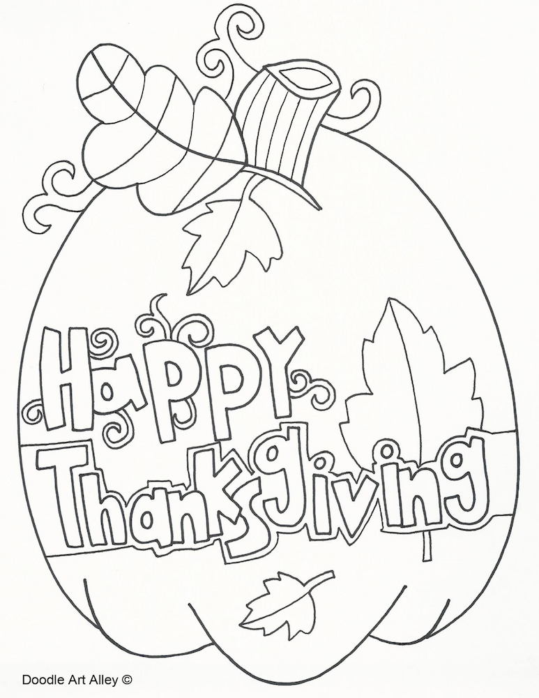 thanksgiving dinner table coloring pages