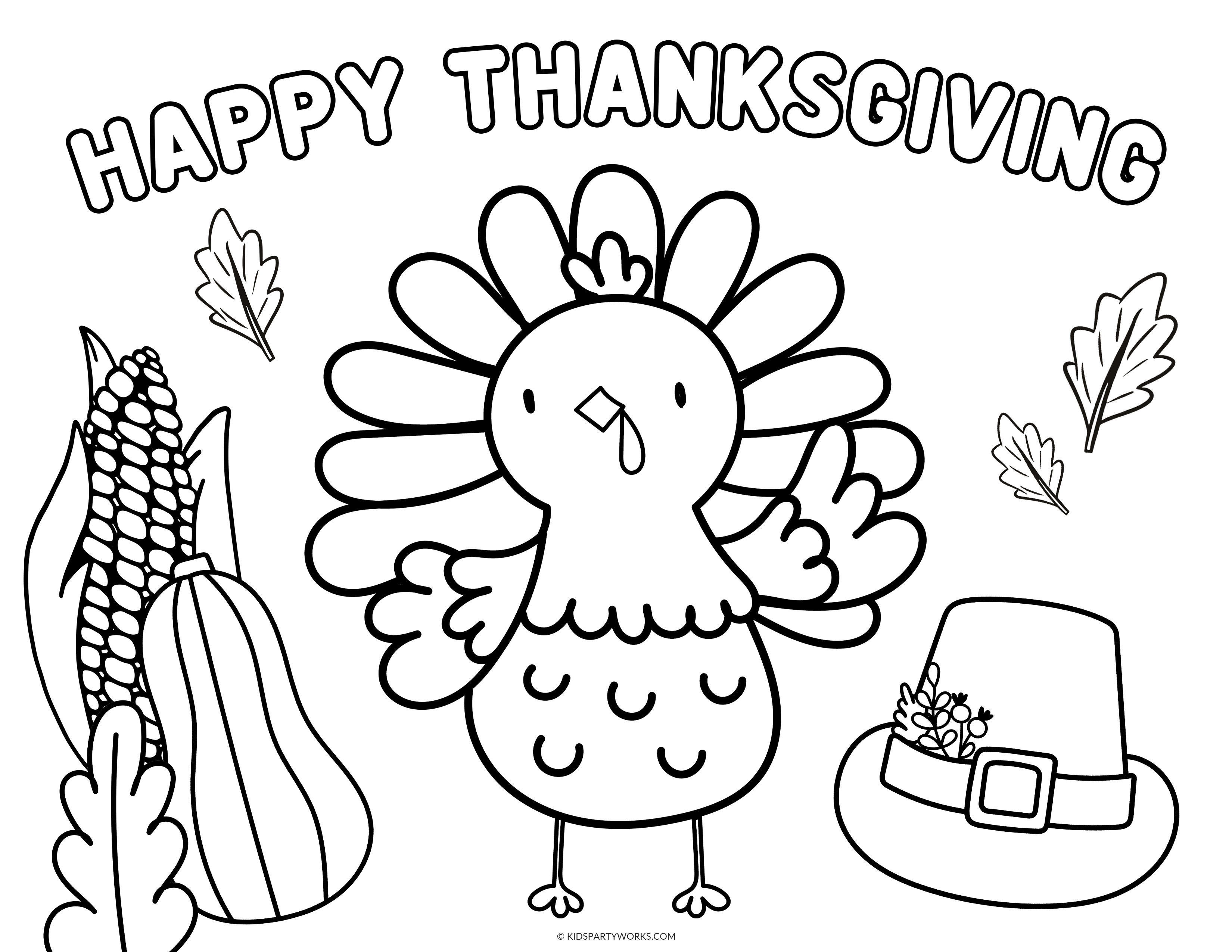 Free Thanksgiving Coloring Pages For Kids | vlr.eng.br