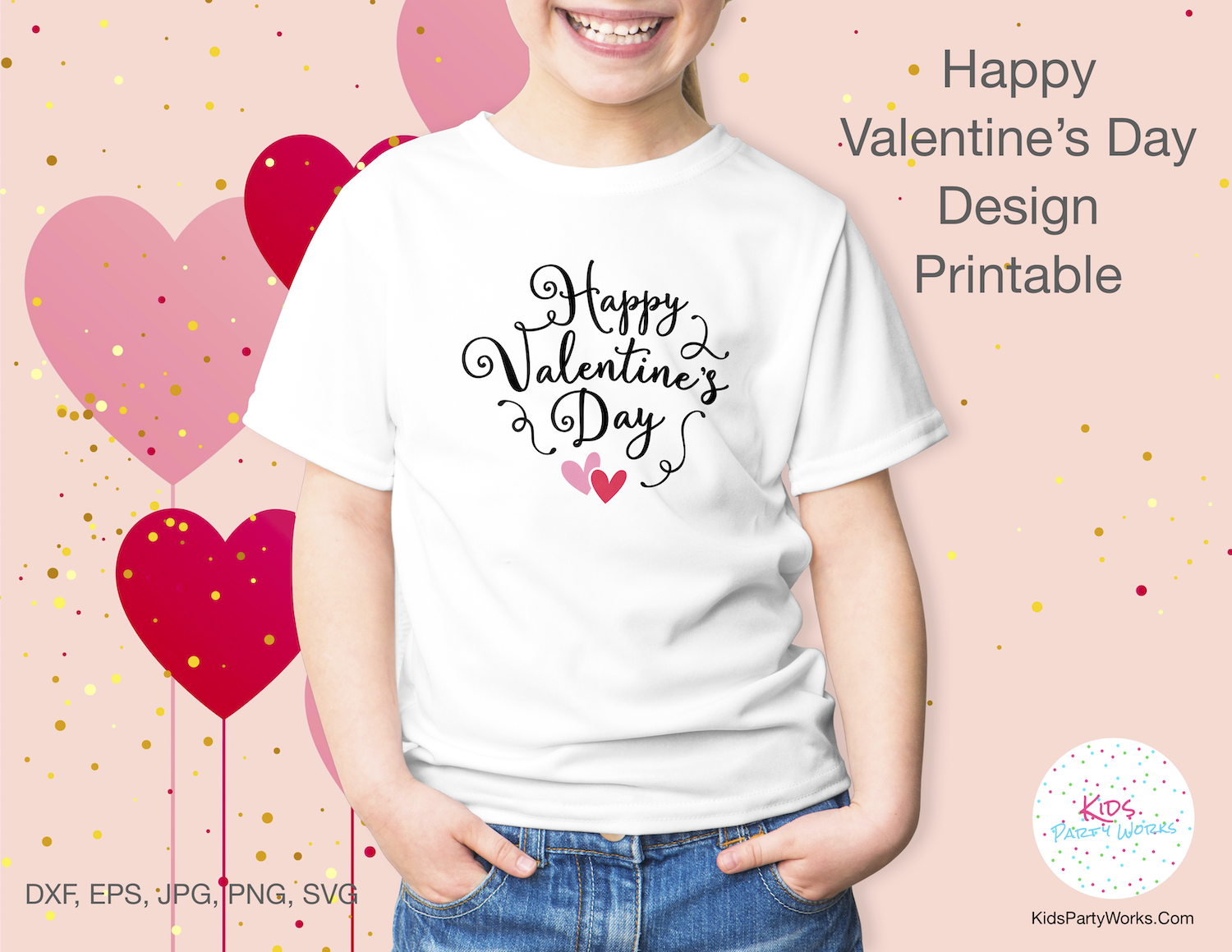 Free Valentine Quote - Great for t-shirts, wall art and Valentine cards. Find lots of free printables at KidsPartyWorks.Com